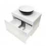 Тумба підвісна ADAMANT Astra W 70 з умивальником Kreis Black Matte/White Glossy